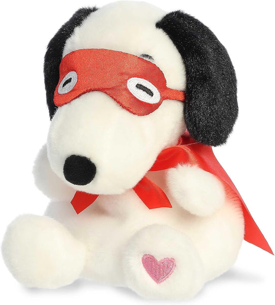 Aurora Peanuts Valentines Palm Pals 2 Piece Bundle, Charlie Brown and Snoopy Kissing Bandit 5 inch