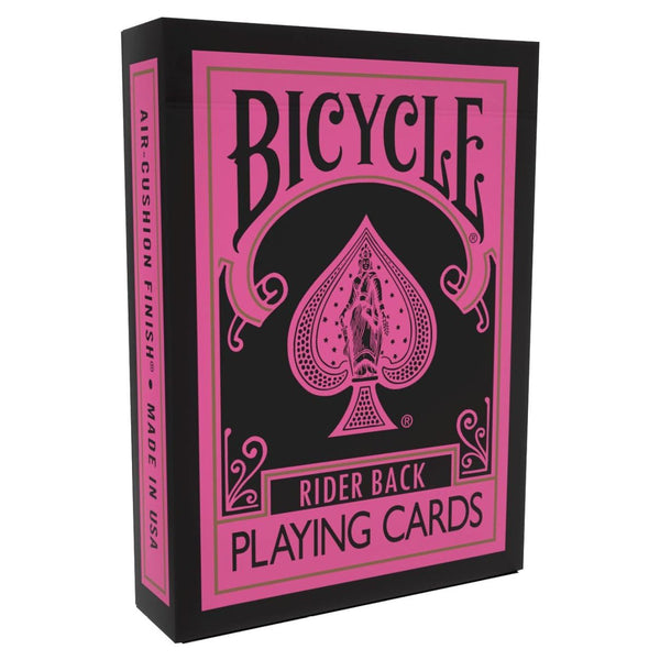 Bicycle Reverse Playing Cards (Pink & Black) - Black Reversed Back USPCC Premium Deck for Magicians, Cardists & Collectors