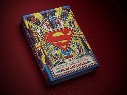 theory11 Superman Premium Playing Cards, Luxury Poker Size, Standard Index