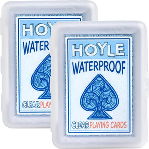 Hoyle Waterproof Clear Playing Cards (2- Pack)