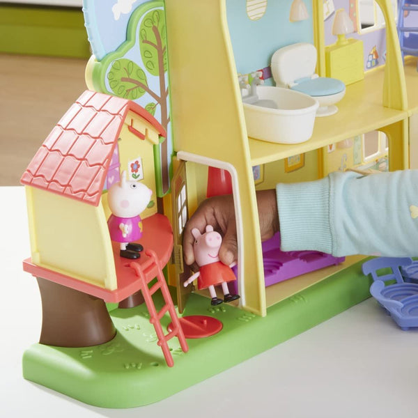 Peppa Pig Playtime to Bedtime House Toy - 3-Story, 5-Room Playset with Lights, Sounds & 3 Figures, Ages 3+