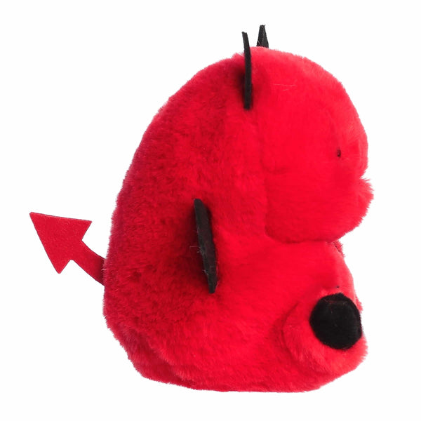 Aurora® Spooky Rolly Pet™ Danny Devil™ Stuffed Animal - Compact Size for On-The-Go Fun - Perfect for Halloween Decorations and Gifts - Red 5 Inches