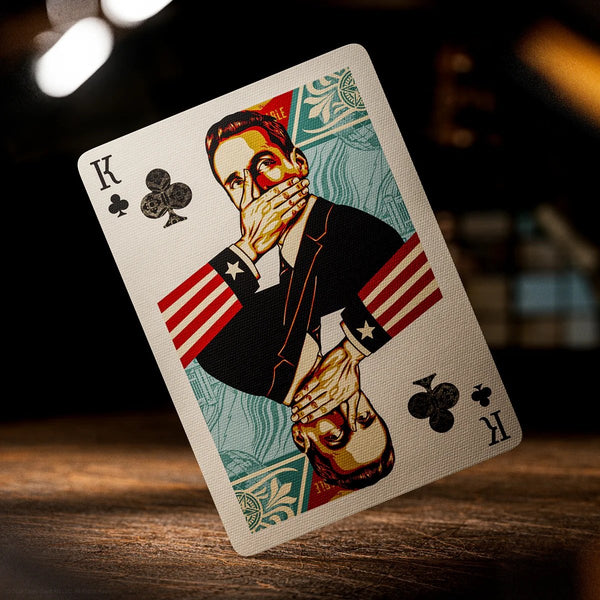 theory11 OBEY Red Edition Premium Playing Cards, Poker Size Standard Index