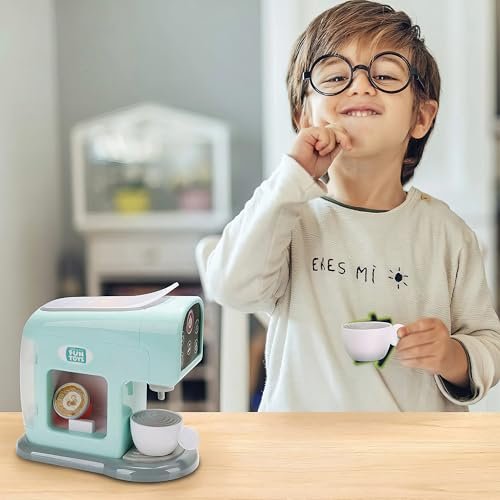 Nothing But Fun Toys My First Coffee Maker Playset Designed for Children Ages 3+ Years Teal 10.35" x 5.63" x 9.57"