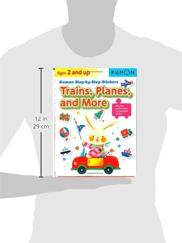 Step-By-Step Stickers: Trains, Planes and More (Kumon Step-By-Step Stickers)