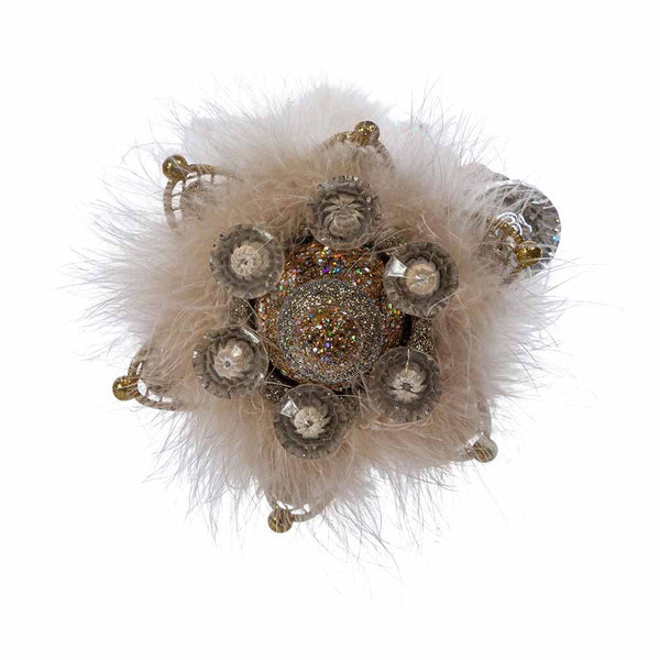 16-Inch Hollywood Platinum and Gold Glitter King Nutcracker