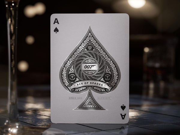 theory11 James Bond Silver Edition Playing Cards, Premium 007 Poker Deck, Standard Index