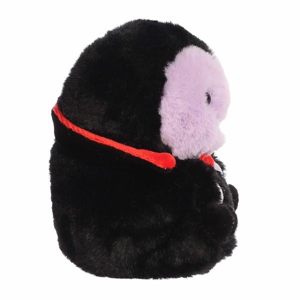 Aurora® Spooky Rolly Pet™ Vaughn Vampire™ Stuffed Animal - Compact Size for On-The-Go Fun - Perfect for Halloween Decorations and Gifts - Purple 5 Inches