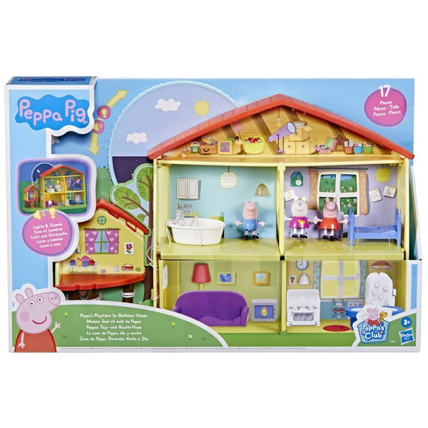 Peppa Pig Playtime to Bedtime House Toy - 3-Story, 5-Room Playset with Lights, Sounds & 3 Figures, Ages 3+