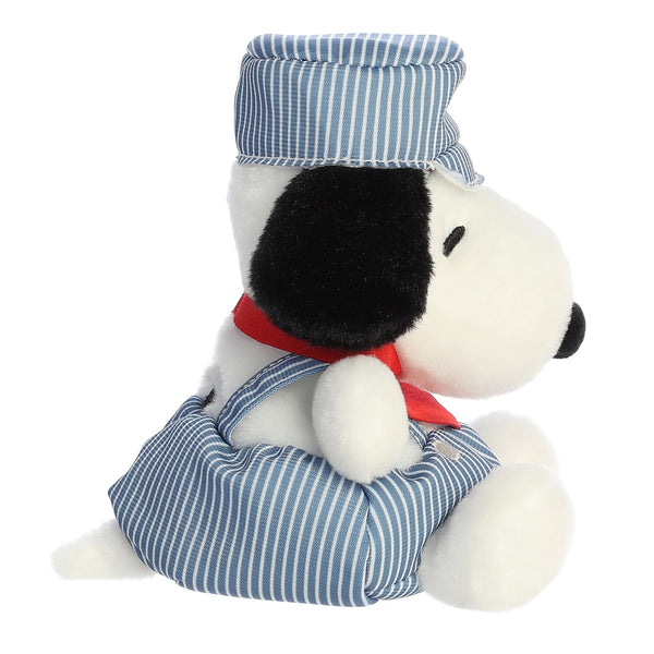 Aurora® Adorable Peanuts® Palm Pals™ Train Engineer Snoopy™ Stuffed Animal - Officially Licensed Toys for All Snoopy Fans - Nostalgic Gift for Adults and Birthday Celebrations - Blue 5 Inches