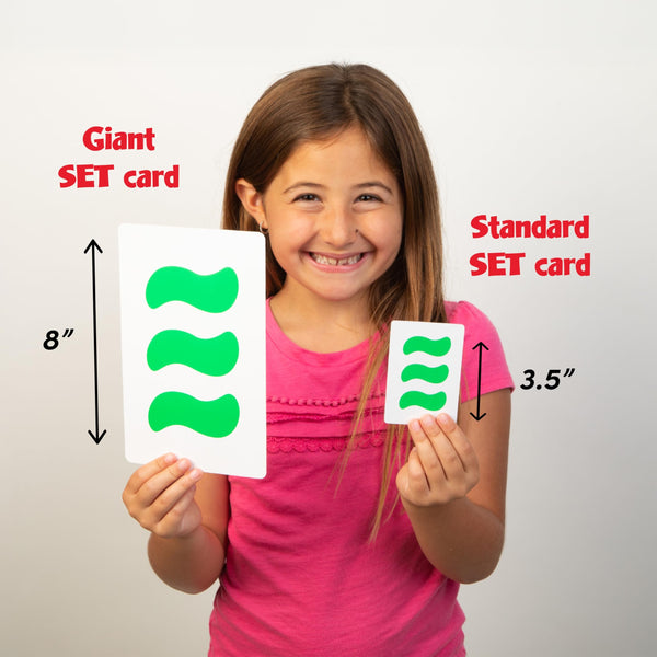 PlayMonster Set Giant Card Games for Kids - Jumbo Playing Cards, Matching Game, Learning Games, Fun Family Games, Game Night, Travel Games, Multi-Player Card Game of Visual Perception, Ages 6+