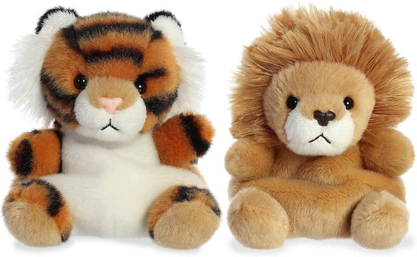 Aurora Palm Pals Set of Two - Leno Lion and Indy Tiger!