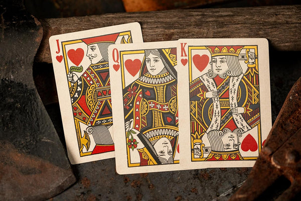 Kings Wild Project Battle Axe Luxury Playing Cards - Special Edition Blue Gilded, Poker Size, Custom Index, Numbered Collectible Deck