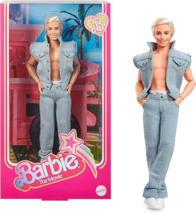 Barbie The Movie Collectible Ken Doll Wearing All-Denim Matching Set with Original Ken Signature Underwear