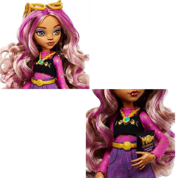 Monster High Clawdeen Wolf Day Out Doll with Accessories, Articulated Poseable Fashion Doll, Werewolf-Inspired Outfit & Themed Accessories, Ages 4+, HKY72
