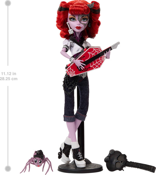 Monster High Boo-riginal Creeproduction Doll, Operetta Collectible Reproduction with Doll Stand, Diary, and Pet Spider Memphis “Daddy O” Longlegs