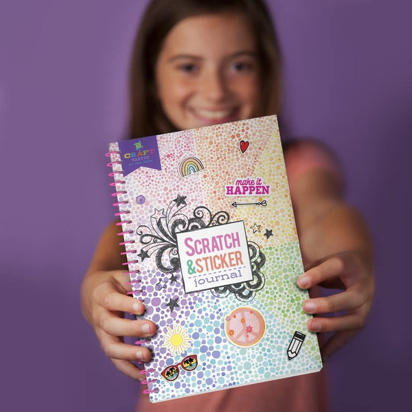 Craft-tastic — Scratch and Sticker Interactive Journal — Activity Book Packed with Fun Quizzes, 550+ Stickers, Creative Doodle Prompts, and More!