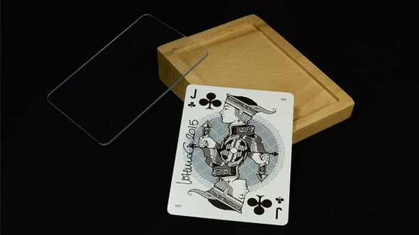Carat WSC Wooden Single Card Display Stand, Solid Beech Wood Holder with Clear Acrylic Cover for Collectible Poker Cards, Desktop Showcase