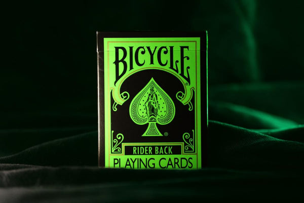 Bicycle Reverse Playing Cards (Green & Black) - Black Reversed Back USPCC Premium Deck for Magicians, Cardists & Collectors