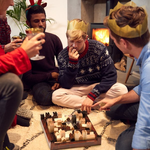 Family Games America - Cathedral Classic Edition - A Medieval Wooden Board Game of Strategy and Skill, 2 Player Ages 8+