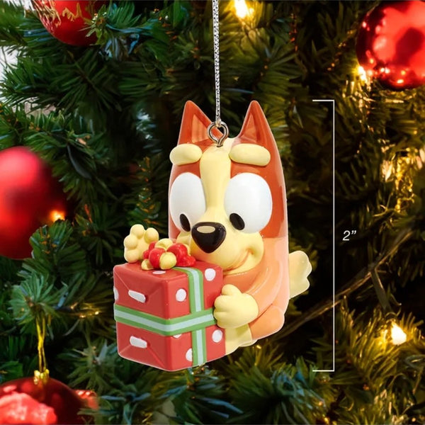 Kurt S. Adler Bluey & Bingo Christmas Ornament Set of 2 – Officially Licensed Puppy Dog Cartoon Character Holiday Tree Hanging Decor