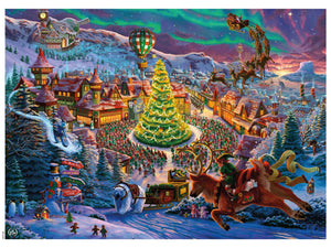 Ceaco - Zac Kinkade - Classic Christmas - Santa's North Pole - 1000 Piece Jigsaw Puzzle