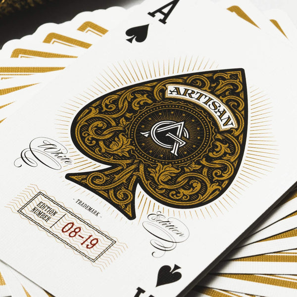 theory11 Artisan White Premium Playing Cards, Poker Size Standard Index