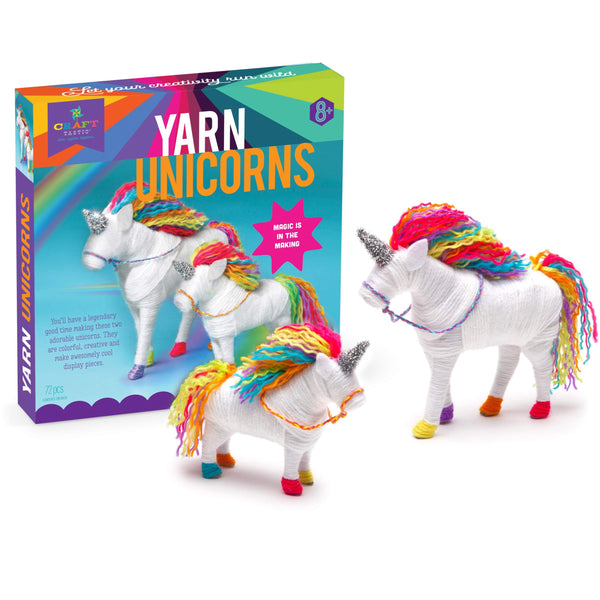 Craft-tastic – Yarn Unicorns Kit – Craft Kit Makes 2 Yarn-Wrapped Unicorns