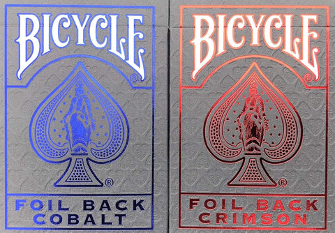 Bicycle Metal Luxe MetalLuxe Rider Back Playing Cards 2 Decks Crimson Red and Cobalt Blue Version 2