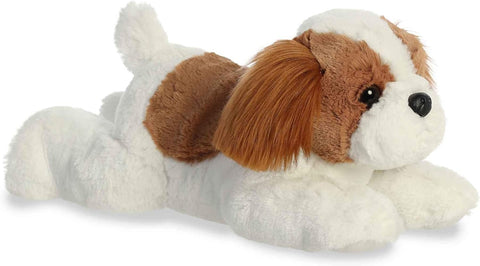 Aurora® Adorable Flopsie™ Stella Shih Tzu™ Stuffed Animal - Playful Ease - Timeless Companions - White 12 Inches