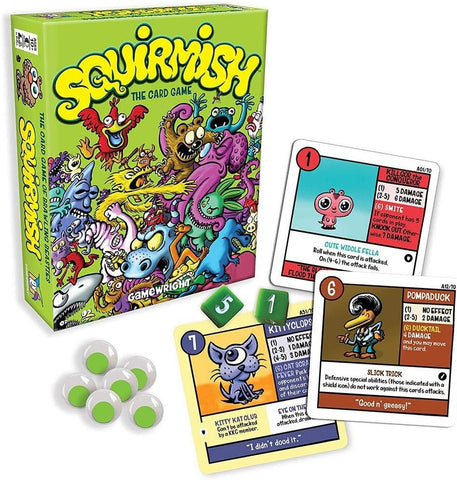 Gamewright Squirmish - The Card Game of Brawling Beasties Multi-colored, 5"