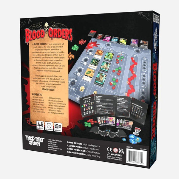 Trick Or Treat Studios Blood Orders - Vampire Strategy Board Game for 2-4 Players, Ages 13+