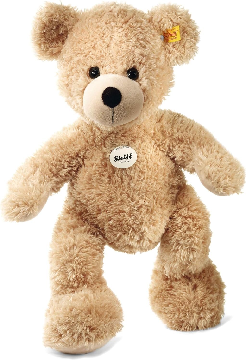 Steiff Fynn Teddy Bear, Premium Stuffed Animal, Soft And Cuddly Friends Plush (Beige, 16")