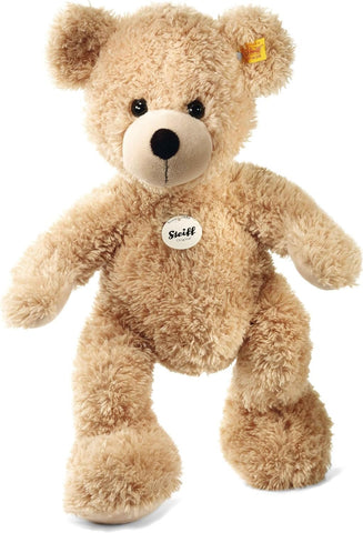Steiff USA Beige Fynn Teddy Bear Plush Collectible, 15.75” x 10.6” x 5.5” – Handmade Craftsmanship (111679)