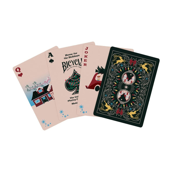 Bicycle Home for The Holidays Playing Cards - Collectible Deck of Cards, Poker Size, Stocking Stuffer, Family & Kids Card Game Night