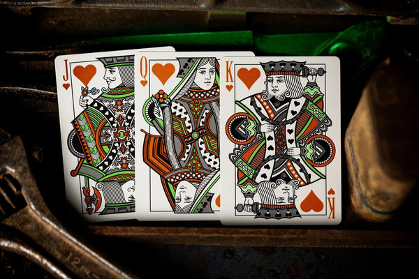 Kings Wild Project Auto Body Threads Luxury Playing Cards, Green Standard Edition, Premium Poker Size Custom Index Collectible Deck