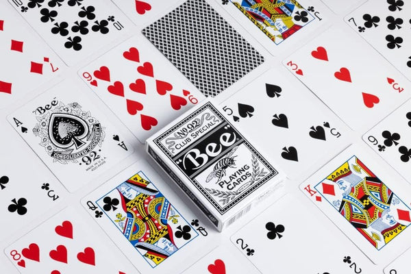 Bee Signature Series Playing Cards, Thin Crushed Black Special Edition, Poker Size Standard Index