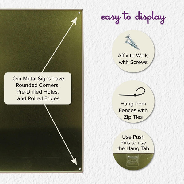 Stay Safe Keep Out of Room Metal Sign - Fun Tin Signs for Man Cave - Metal Dorm Room Decorations, Garage Signs, and Man Cave Signs