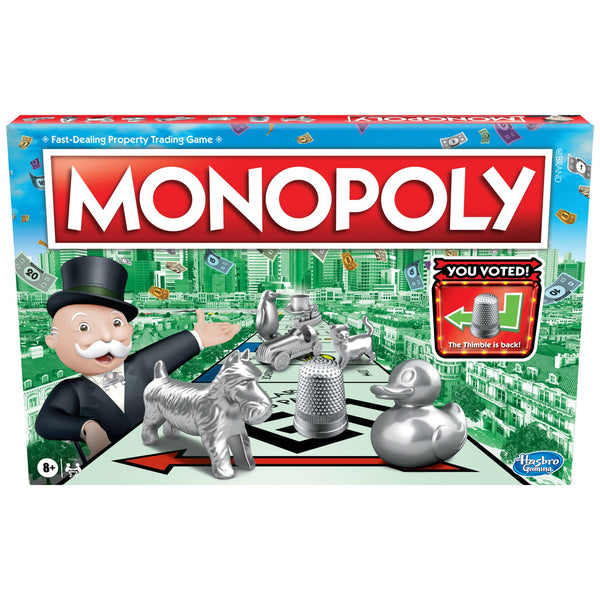 Monopoly Game, Family Board Games for 2 to 6 Players & Kids Ages 8 and Up, Includes 8 Tokens