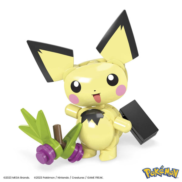 MEGA Pokémon Action Figure Building Toys Set, Pichu's Forest Forage with 84 Pieces, Motion and 1 Poseable and Buildable Character, Ages 6+