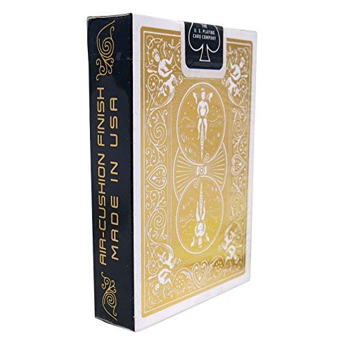 Bicycle MetalLuxe Gold Playing Cards Limited Edition by JOKARTE, Premium USPCC Poker Size Deck with Real Metal Foil, Black Embossed Box, Collectible Card Deck for Magic, Poker, Games and Display