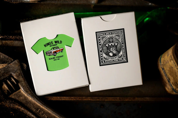 Kings Wild Project Auto Body Threads Luxury Playing Cards, Green Standard Edition, Premium Poker Size Custom Index Collectible Deck