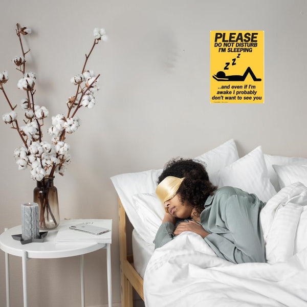 Please Do Not Disturb Metal Sign - Fun Tin Signs for Man Cave - Metal Dorm Room Decorations, Garage Signs, and Man Cave Signs