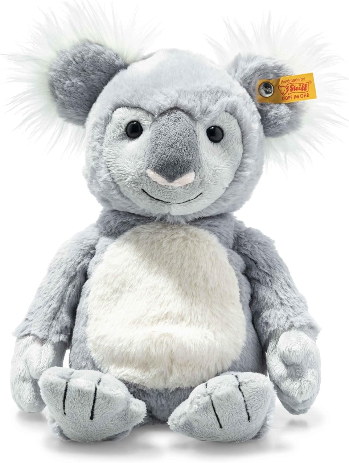 Steiff Nils Koala, Premium Koala Stuffed Animal, Koala Toys, Stuffed Koala, Koala Plush, Cute Plushies, Plushy Toy for Girls Boys and Kids, Soft Cuddly Friends (Grey, 12")