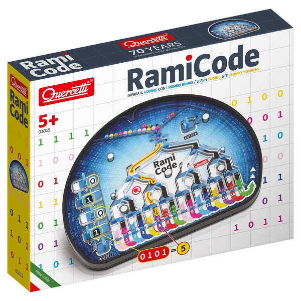 Quercetti Rami Code Educational Coding Toy - Teaches Early Coding Skills and Promotes STEM Learning, for Kids Ages 5-10 Years