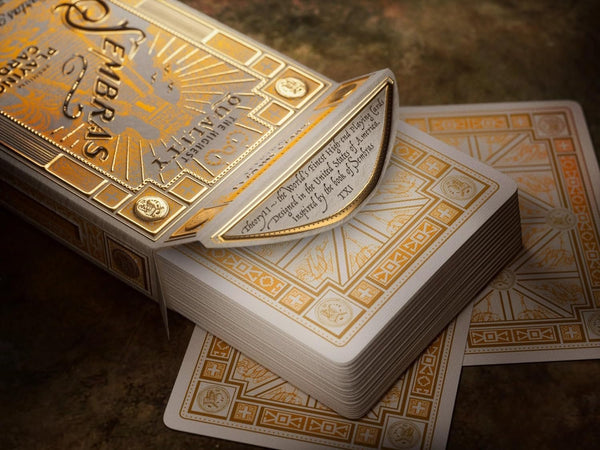 theory11 Sembras Premium Playing Cards, Gold Foil, Artist‑Designed, Poker Size Standard Index, 1 Deck