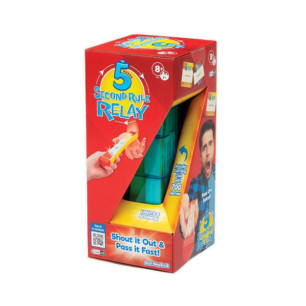 5 Second Rule Relay - Family Party Game - Electronic Relay Baton - Shout It Out & Pass It Fast! - for 2 or More Players, for Kids Ages 8 and Up