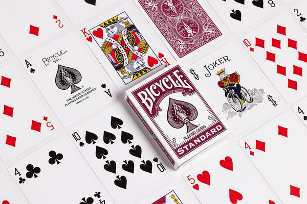 Bicycle Color Series #6 Burgundy Playing Cards, Poker Size Standard Index