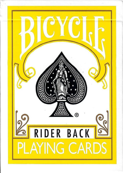 Bicycle Rider Back Yellow Playing Cards, Poker Size Standard Index, Classic Deck of Cards for Poker, Blackjack, Family Game Night, Card Games & Magic Tricks