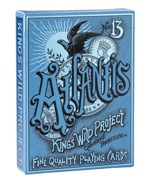 Kings Wild Project Atlantis Luxury Playing Cards - Standard Edition, Poker Size Custom Index, Collectible Deck